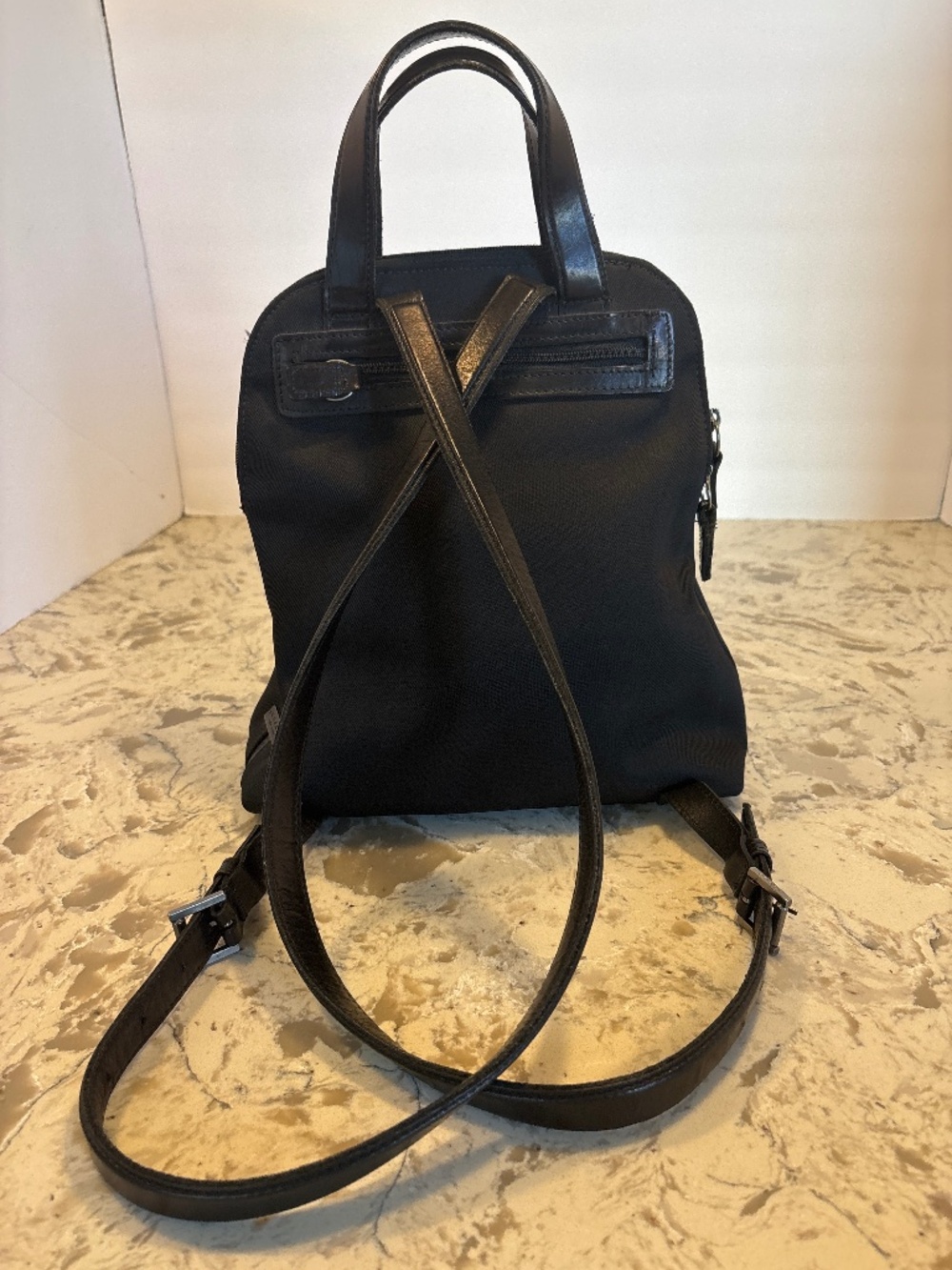 Vintage Y2K Coach Minimalist Mercer Black Nylon/ Leather Backpack 7404